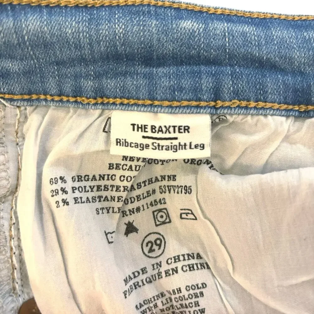 Blanknyc The Baxter Cropped Ribcage Straight Leg Denim Jeans Size 29/8 Ankle - Picture 9 of 10